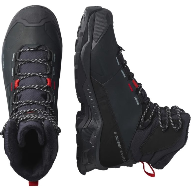 Black Salomon Quest Winter Thinsulate Climasalomon Waterproof Women's Winter Boots | PH 50194B